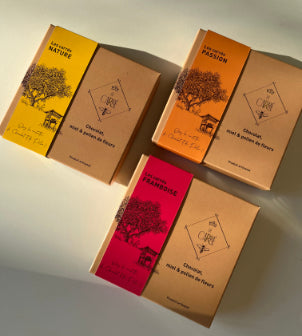 Carrés de chocolat miel & pollen - saveur Passion