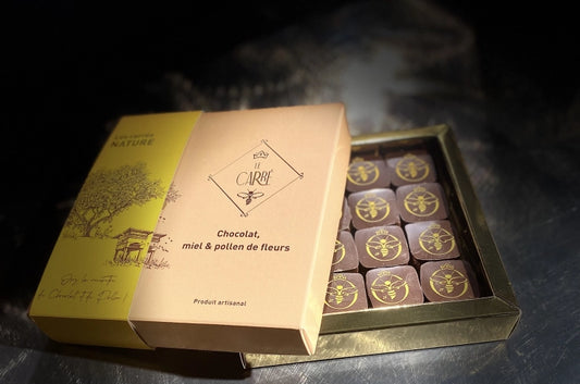 Carrés au chocolat miel & pollen - Nature