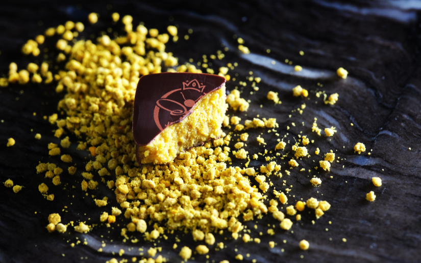 Carrés de chocolat miel & pollen - saveur Passion