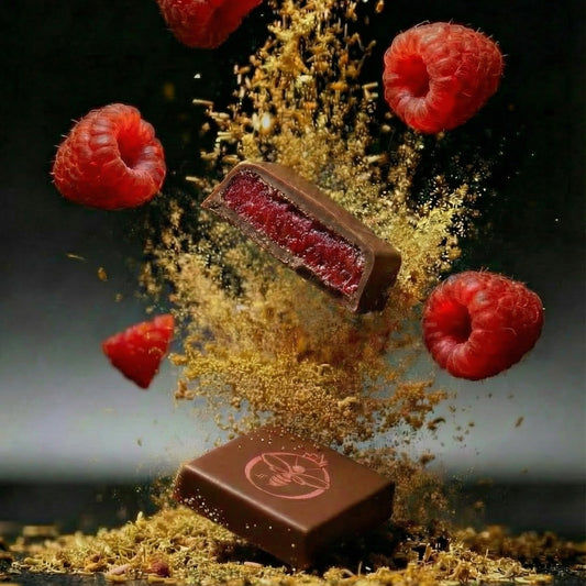 Carré au chocolat miel & pollen - Saveur Framboise