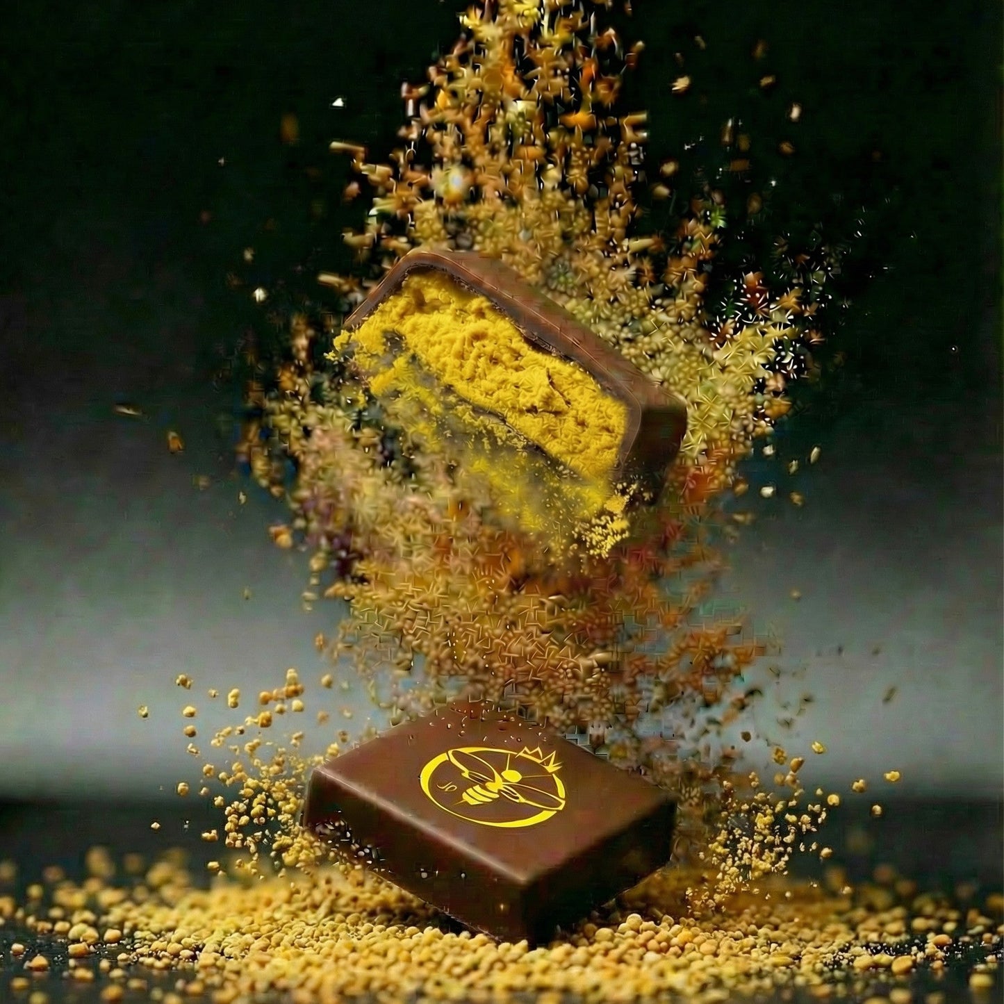 Carrés au chocolat miel & pollen  - Nature